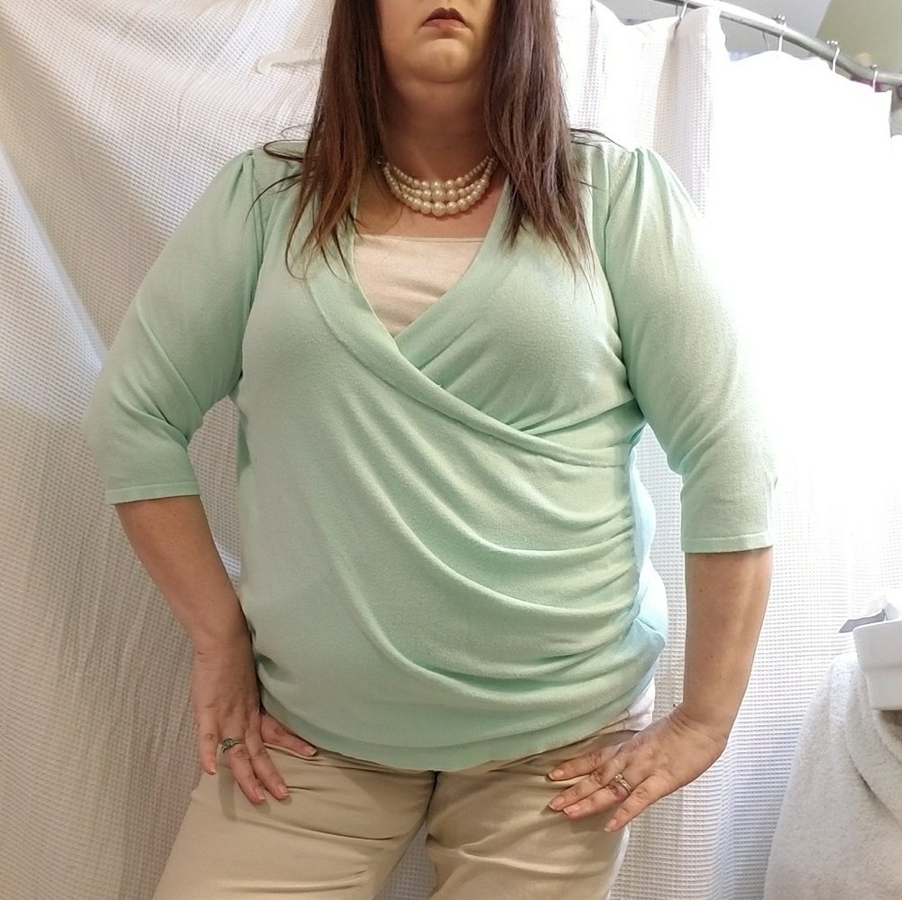 Spring sweater in mint green